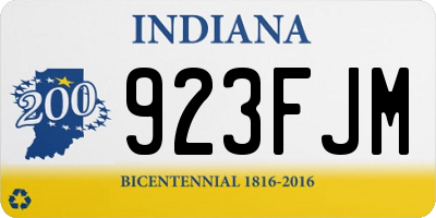 IN license plate 923FJM