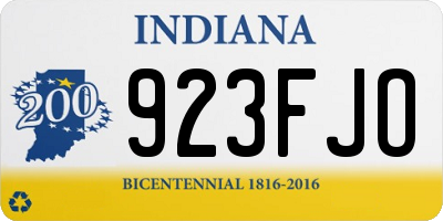 IN license plate 923FJO