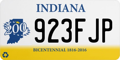 IN license plate 923FJP