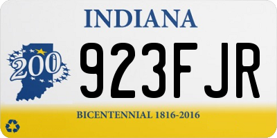 IN license plate 923FJR