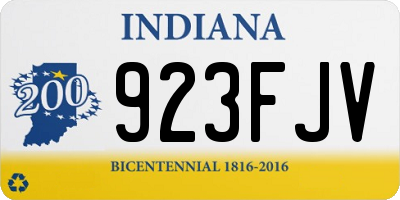 IN license plate 923FJV