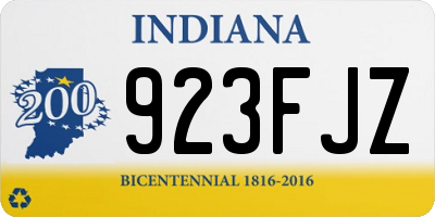 IN license plate 923FJZ