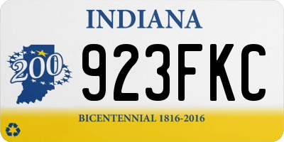 IN license plate 923FKC