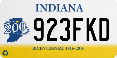 IN license plate 923FKD