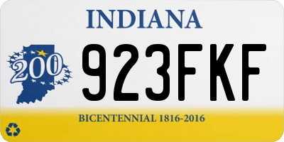 IN license plate 923FKF