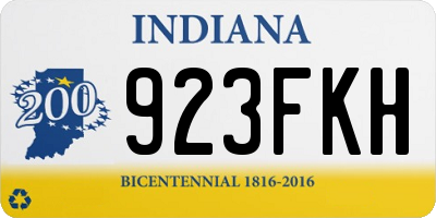 IN license plate 923FKH