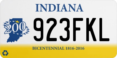 IN license plate 923FKL