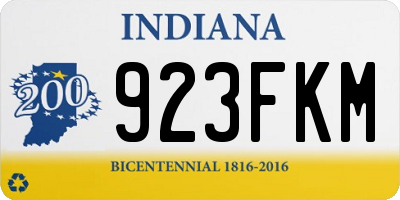 IN license plate 923FKM