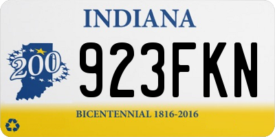 IN license plate 923FKN