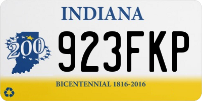 IN license plate 923FKP