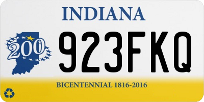 IN license plate 923FKQ