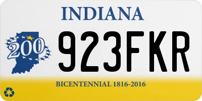 IN license plate 923FKR