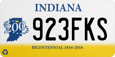 IN license plate 923FKS