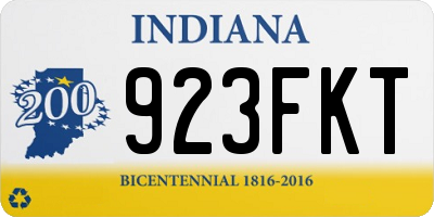 IN license plate 923FKT