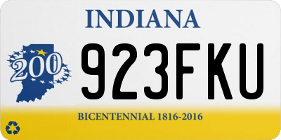 IN license plate 923FKU