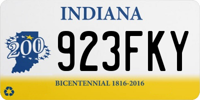 IN license plate 923FKY