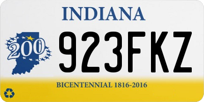 IN license plate 923FKZ