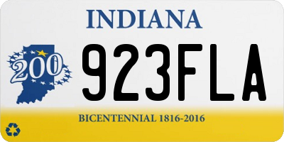 IN license plate 923FLA