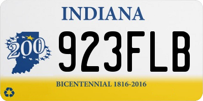 IN license plate 923FLB