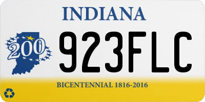 IN license plate 923FLC