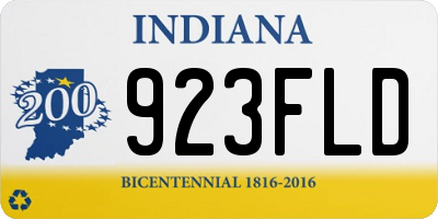 IN license plate 923FLD