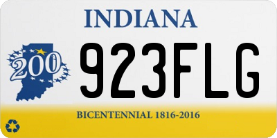 IN license plate 923FLG