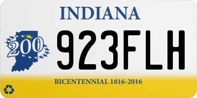 IN license plate 923FLH