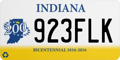 IN license plate 923FLK