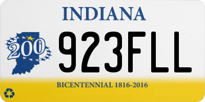 IN license plate 923FLL
