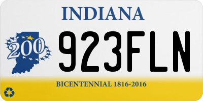 IN license plate 923FLN