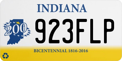 IN license plate 923FLP
