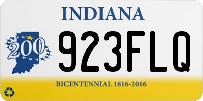 IN license plate 923FLQ