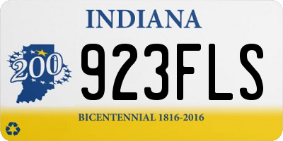 IN license plate 923FLS