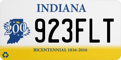 IN license plate 923FLT