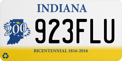 IN license plate 923FLU