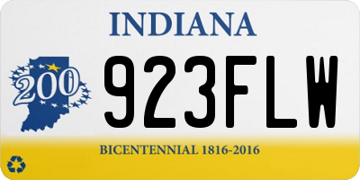 IN license plate 923FLW