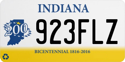 IN license plate 923FLZ