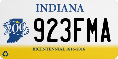 IN license plate 923FMA