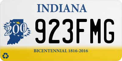 IN license plate 923FMG