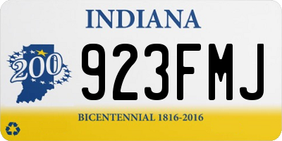 IN license plate 923FMJ