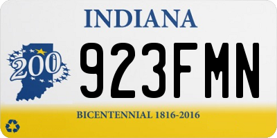 IN license plate 923FMN