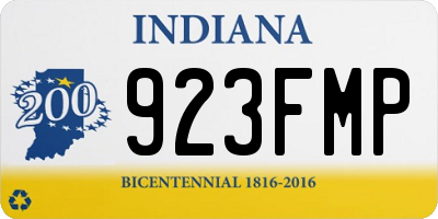 IN license plate 923FMP