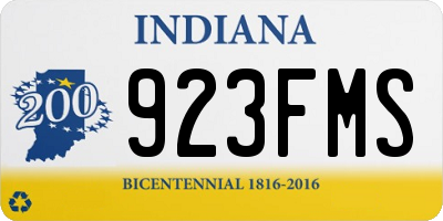IN license plate 923FMS