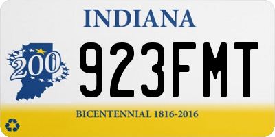 IN license plate 923FMT