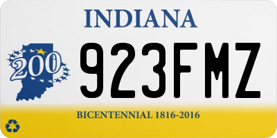 IN license plate 923FMZ