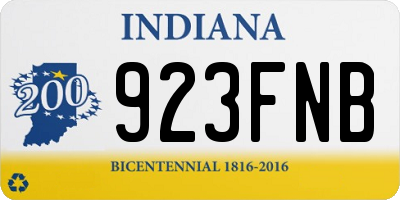 IN license plate 923FNB