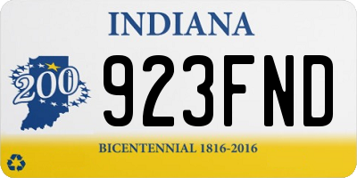 IN license plate 923FND