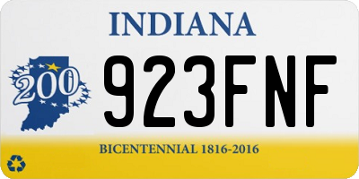 IN license plate 923FNF