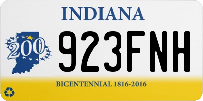 IN license plate 923FNH