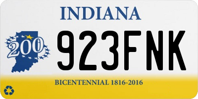 IN license plate 923FNK